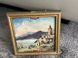 Buy L Rossetti Oil Painting On Tile Small Framed Signed Italian • 32.45£