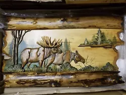 Buy Animal Wood Carving Wall Art Wall Hanging Cabin Décor • 163.28£