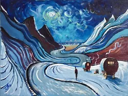 Buy Original Painting Pete Tuffrey Northern Art Mountains Wales Lowry Van Gough • 105£