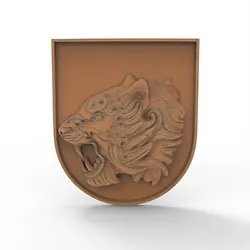 Buy Tiger Head Wall Plaque STL Files For CNC Router Engraving 3D Printer Laser Tool • 2.32£