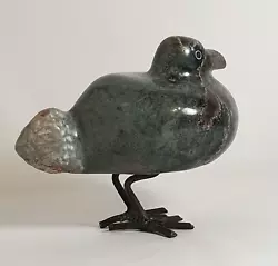 Buy Benard Nkanjo Zimbabwe African Carved Stone & Iron Bird Figurine / Sculpture • 450£