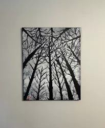 Buy Dead Trees Painting/16x20 Canvas. A Bob Ross Inspired Painting • 103.36£
