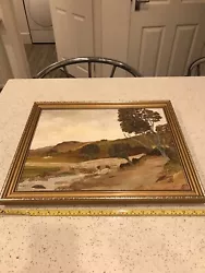 Buy Oil Painting Gilt Frame Country Scene By M Bristow  Signed • 24.99£