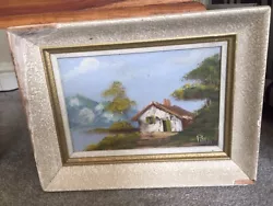 Buy Vintage Original Landscape Oil On Canvas Painting Signed. • 29.95£