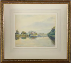 Buy Arthur William Turner (1856-1919) - 1915 Watercolour, Tranquil River • 81£