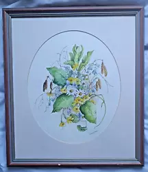 Buy Original Framed & Mounted Flowery Watercolour Signed By Artist Winifred Brown. • 15£
