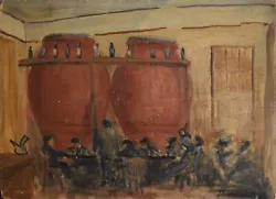 Buy John Spencer Churchill Signed Oil Sketch-Sixto's Tavern, Segovia, Spain, 1950 • 397.53£
