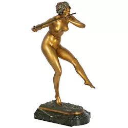 Buy “Flute Player” Art Deco Period Bronze Sculpture By Paul Philippe • 7,656.79£