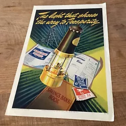 Buy Vintage National Savings Lamp  Posters Original • 30£