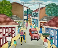 Buy Original Haitian Art Painting Artist Jacques Pierrette 24 *20  City Of Cap • 235.46£