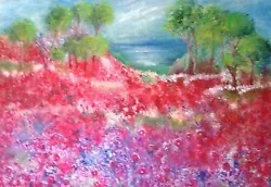 Buy 50  Original Floral Monet. Style Garden Painting SUMMER OASIS • 2,362.48£