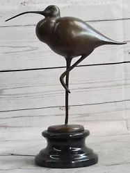 Buy Lovely Signed Bird Genuine Pure Hotcast Bronze On Marble Base Figurine Art Sale • 238.97£