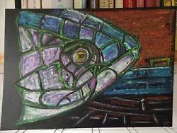 Buy Big Fish Belfast Northern Ireland In Oil Pastels A4 Size Signed Original  • 35£