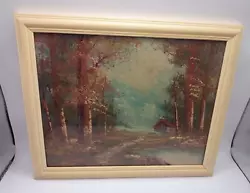 Buy Small Oil Painting  Floral Woodland Scene  Wood Frame 10  X 8   • 20£