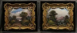 Buy 19th Century Pair Of Oil Pastel Landscape By American, New Yorker Painter • 3,149.98£
