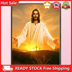 Buy Diamond Painting Jesus Full Round Drill Rhinestone Kit(w043) • 7.43£