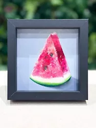 Buy Watermelon Oil Painting- Bright Realism Original Deep FRAMED Sale Fruit Art Deco • 70£