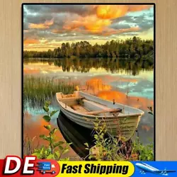 Buy Painting By Numbers DIY Boat Grove Canvas Oil Art Picture Kit Home Wall Decor DE • 7.64£