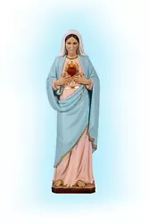 Buy Statue Sacred Heart Of Maria Resin CM 60 (23.62'') Hand-Painted • 504.26£