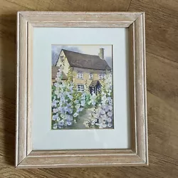 Buy Trevor Waugh Watercolour Painting Of Pretty Cottage & Garden 1991 Signed  Framed • 25£