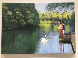 Buy Original Acrylics Painting Landscape On Canvas Size 60cm X 40cm • 45£