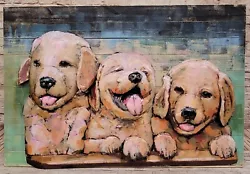 Buy Popular Animal Painting Hot 3d Diamond Painting Dog Metal Garden Decor Wall Art • 157.25£