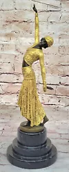 Buy Old Chiparus Dancer Lady Sculpture Figure Vintage Deco Nouveau Demetre Gift • 283.22£