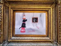 Buy LOWRY DOG SKOOL DAYS DAZE Original Impressionist Oil Painting L S ROWLY 5X7 • 56.25£