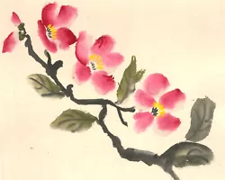 Buy Hu Dongfang - Contemporary Watercolour, Cherry Blossom • 42£