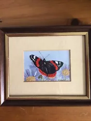 Buy Butterfly Red Admiral Framed Original Watercolour Painting Signed B.S.Darton • 15£