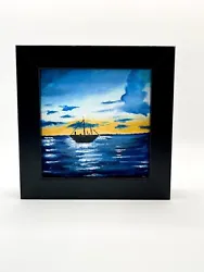 Buy Sea Waves  Sunset Original Oil Painting- FRAMED Painting Beach, Seascape Mini • 49.99£