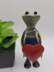 Buy Recycled Whimsical FROG Sculpture  With Heart • 53.75£