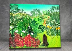 Buy Henri Rousseau Tropical Forest With Monkeys CANVAS PAINTING ART PRINT 1825 • 3.96£