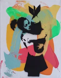 Buy PyB Signed BOMB GIRL Banksy TABLE Pop STREET ART Paint GRAFFITI Canvas French • 126.17£