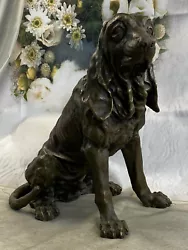 Buy Signed Original Hound Dog Garden Backyard Bronze Statue Sculpture Figurine • 176.79£