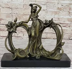 Buy Hand Made Art Deco Sexy Maiden In Garden Desk Top Mantle Bronze Decoration Gift • 127.75£