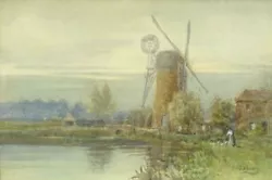 Buy PAINTING By John West Eventide Nr Burton Broads  79x59cm LARGE Victorian Antique • 134.99£
