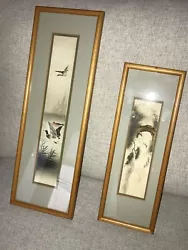 Buy Antique Pair Of Framed Antique Japanese/Chinese Watercolour Duck Pond Paintings • 80£