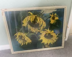 Buy Vintage Sunflower Print Tretchikoff Lynch Shabner Era Painting Boots Framing • 35.99£
