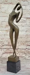 Buy Signed Original Miguel Lopez Abstract Modern Art Female Bronze Sculpture Figure • 165.37£