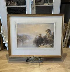 Buy Antique Victorian Watercolour Painting ‘River Landscape’ Signed Edward Tucker • 155£