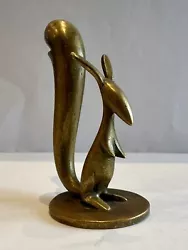 Buy Karl Hagenauer Brass/Bronze Cute Sitting Squirrel Sculpture ￼ • 65£