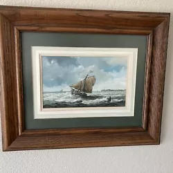 Buy Original Watercolor By UK Artist E.A. Swan - Fishing Sail Boat • 41.34£