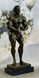 Buy Bronze Sculpture **DEAL** Abstract Muscular Modern Art Nude Man Statue Sale • 302.02£