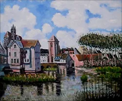 Buy Hand Painted Oil Painting Repro Alfred Sisley Moret-sur-Loing 20x24in • 63.96£