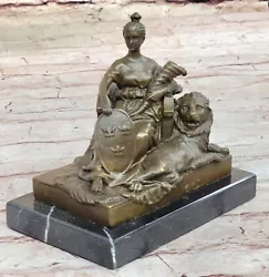 Buy Hot Cast Roman/Greek Goddess 100% Solid Bronze Sculpture Home Office • 83.41£