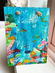 Buy Stunning Acrylic Handmade Underwater Ocean Painting • 8.99£