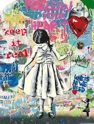 Buy Mr. Brainwash ❤️ Beautiful Girl  Unique - Life Is Beautiful - Banksy Show • 20,592.81£