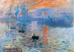 Buy Claude Monet's Impression Sunrise Painting Poster Wall Art Re-Print A3 A4 • 7.99£