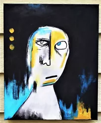 Buy A.Z. Davis Painting Abstract Modern Pop Street Outsider Brut Art Man 20  X 16  • 82.69£